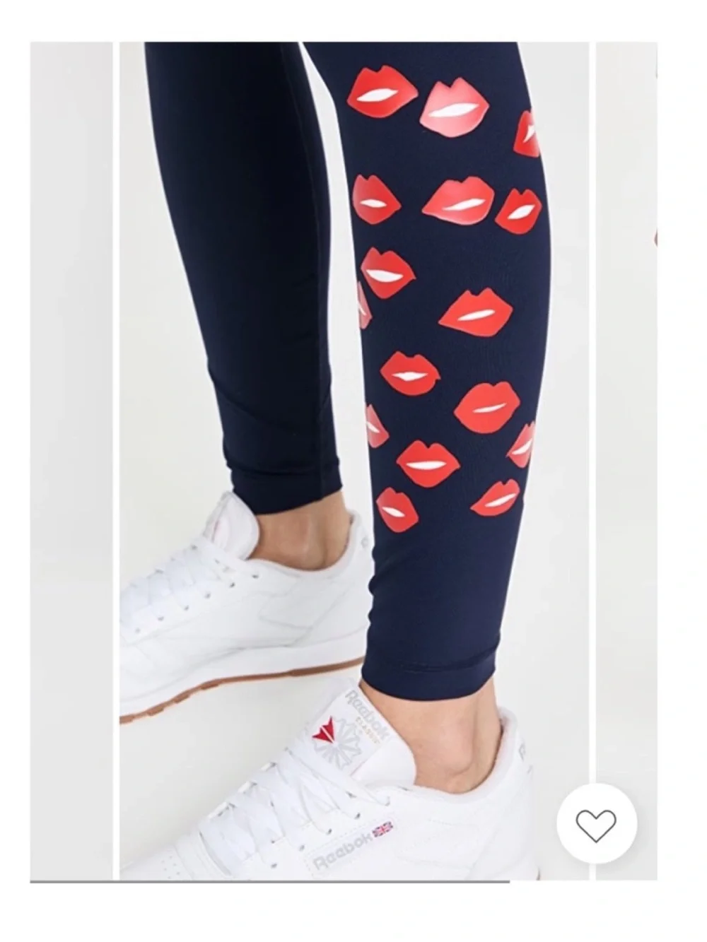 Tory Burch | Navy Blue High-Rise Sculpt Lips Graphic Leggings Sz XL